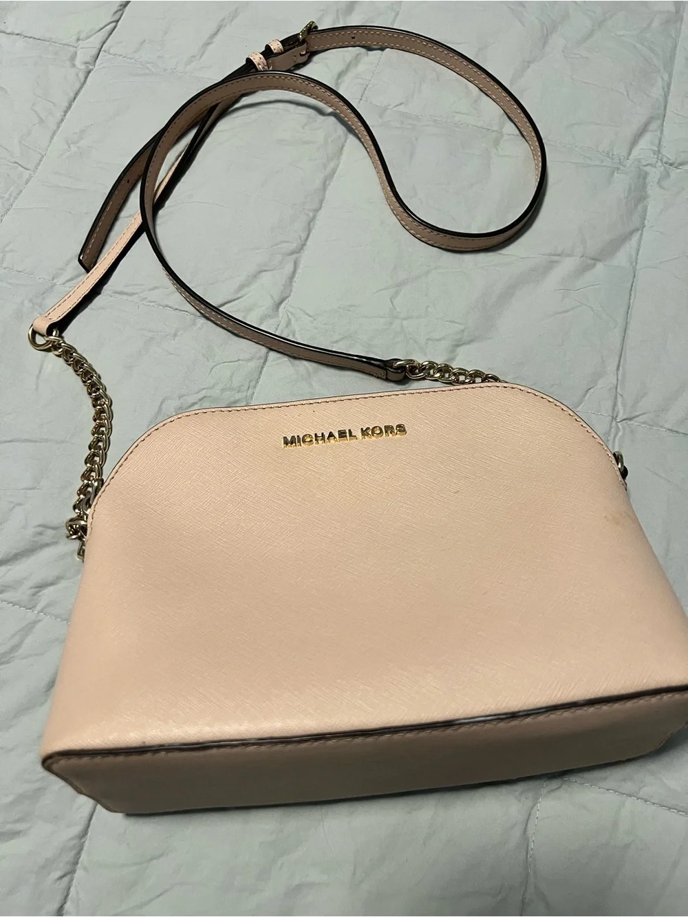 Michael Kors Light Pink Crossbody with Gold Hardware